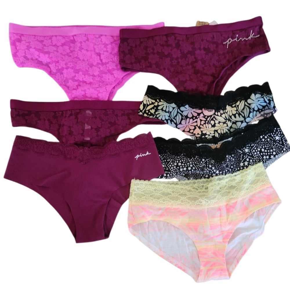 PINK Victoria's Secret Panties - Pink and Black Variety Sz Med Nwt